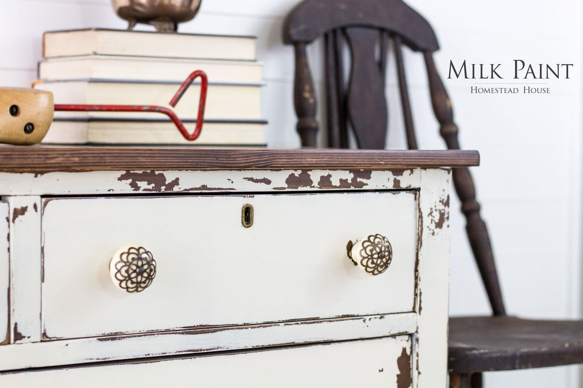 Champlain Milk Paint by Homestead House, non-toxic paint for furniture, vintage and distressed finish.