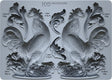 IOD Chanticleer Mould by Iron Orchid Designs featuring detailed rooster and leaf motifs.