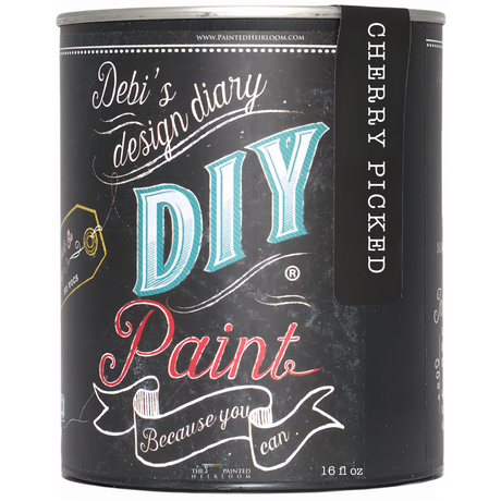 Cherry Picked by DIY Paint Co., 16oz eco-friendly clay and chalk paint for furniture and DIY projects.