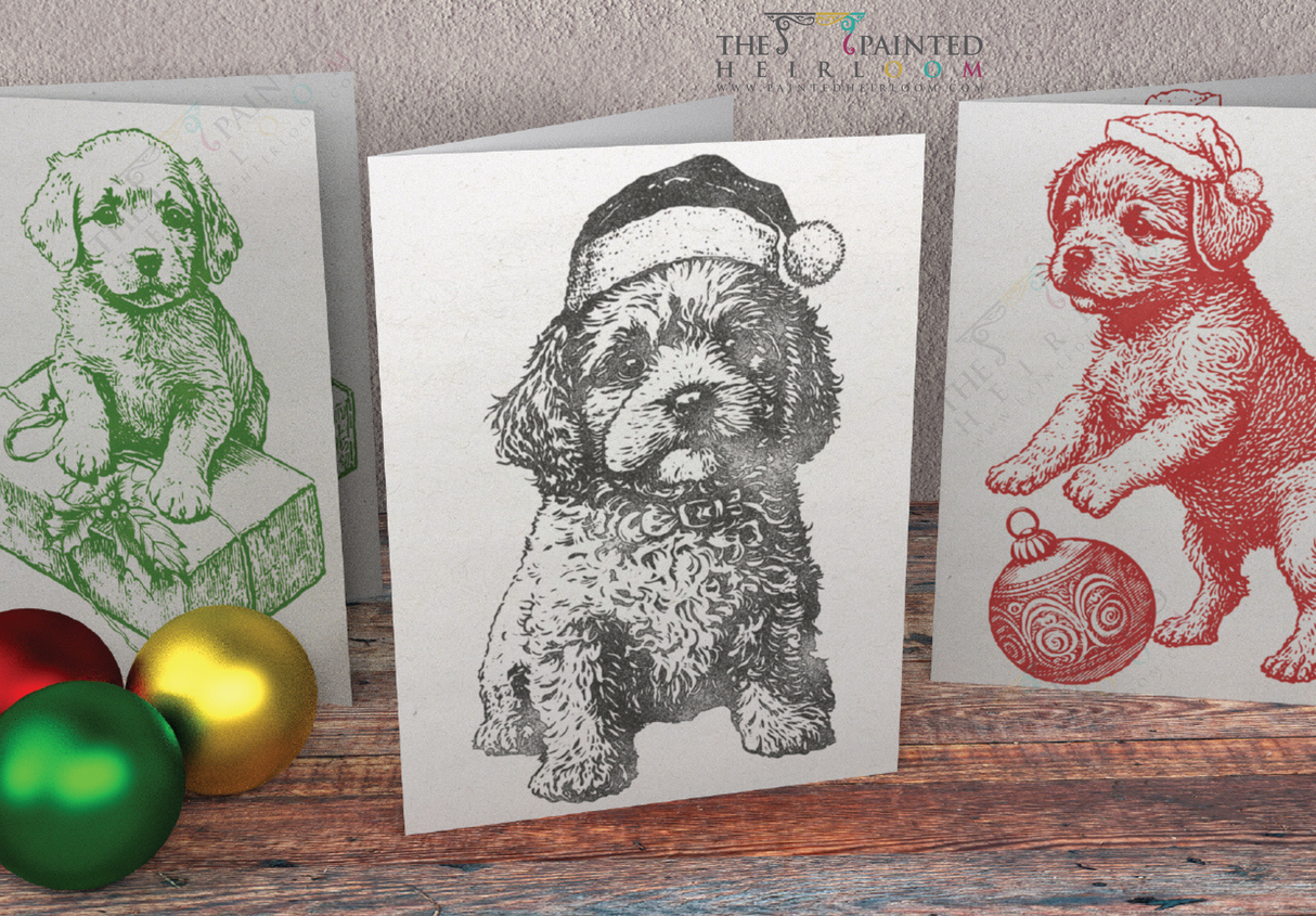 Christmas Pups (Limited Release) Stamp by IOD - Iron Orchid Designs