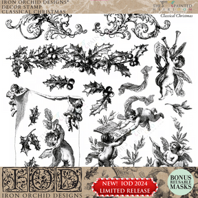 Classical Christmas Stamp (2024 Limited Release) by IOD - Iron Orchid Designs-The Painted Heirloom