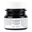 Fusion Mineral Paint 37mL jar in Coal Black with white label and lid.