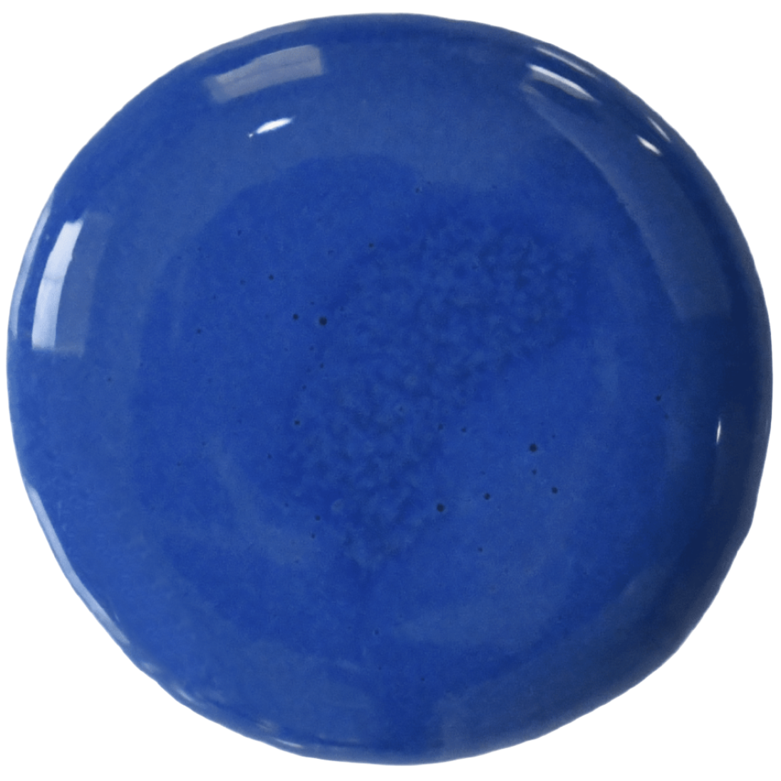 Cobalt Sweet Pickins Milk Paint glaze sample by Old Fashioned Milk Paint, round and glossy with light texture.