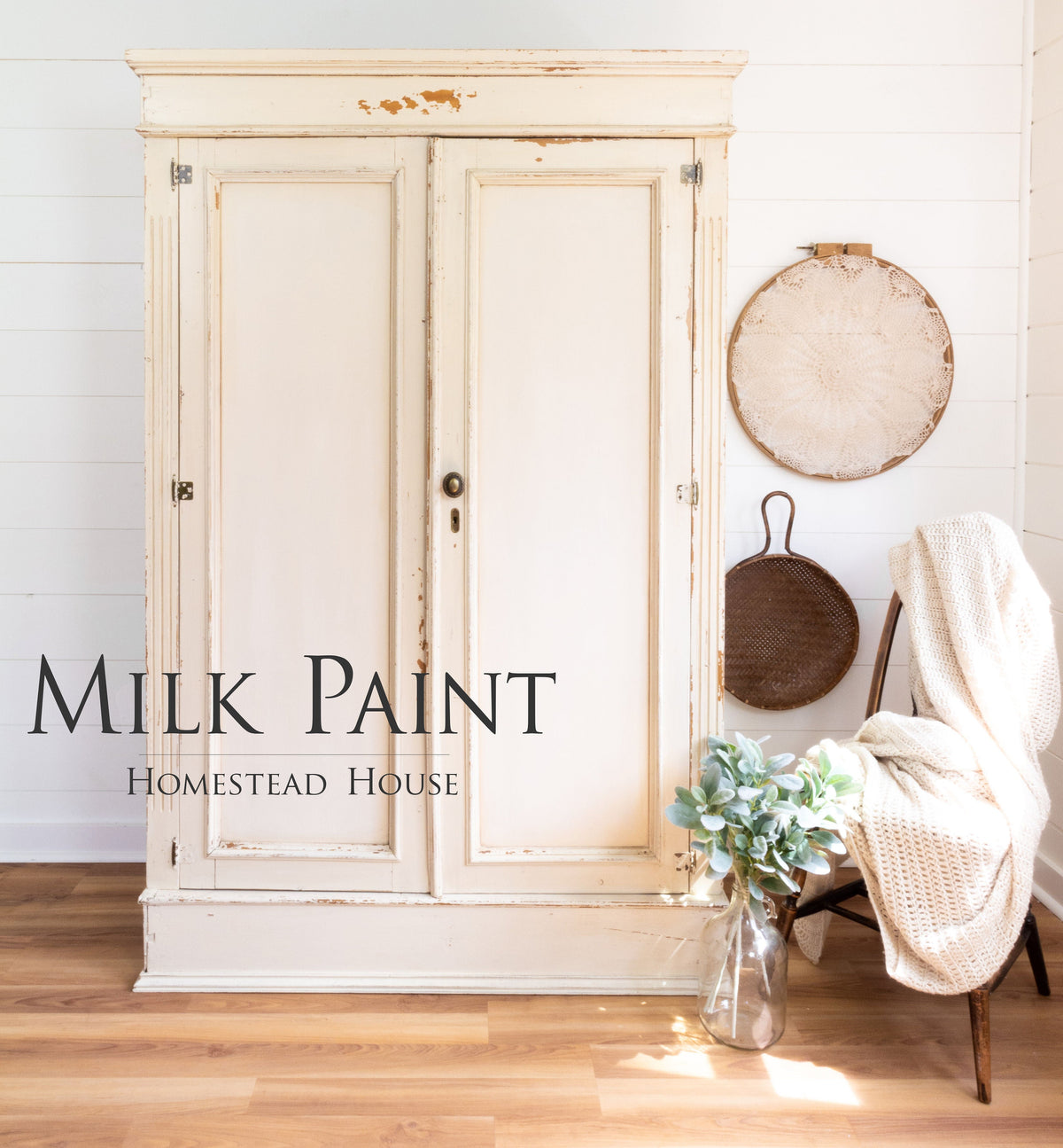 Combed Wool Milk Paint by Homestead House, vintage finish, eco-friendly furniture paint.