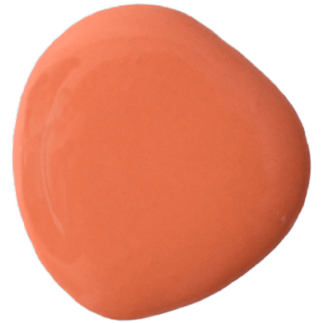 Uneven swatch of Completely Coral – Sweet Pickins Milk Paint by Old Fashioned Milk Paint on white background.