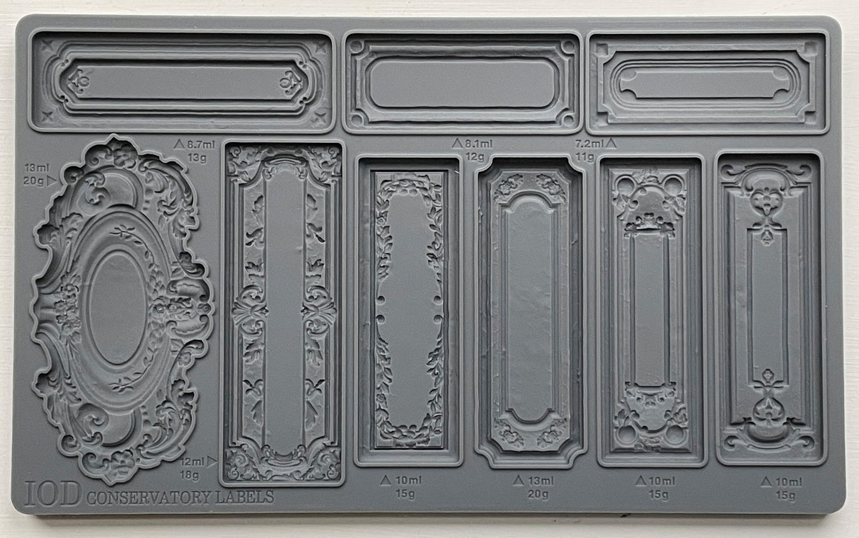 Conservatory Labels Mould by IOD - Iron Orchid Designs @ The Painted Heirloom