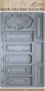 Conservatory Labels Mould by IOD - Iron Orchid Designs @ The Painted Heirloom