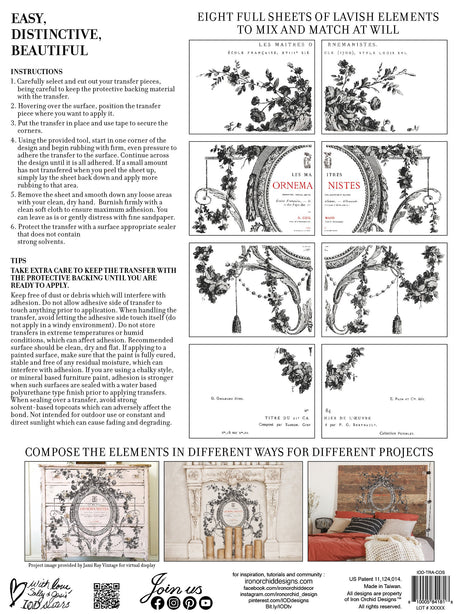 Cosette Transfer by IOD - Iron Orchid Designs @ The Painted Heirloom