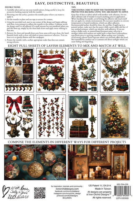Crimson Velvet Transfer (2024 Limited Release) by IOD - Iron Orchid Designs-The Painted Heirloom