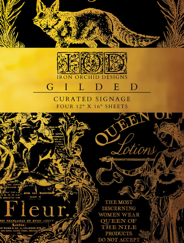 Curated Signage Gilded Transfer by IOD - Iron Orchid Designs
