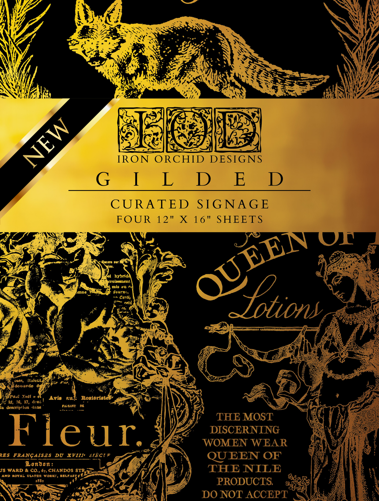 Curated Signage Gilded Transfer by IOD - Iron Orchid Designs @ The Painted Heirloom