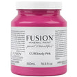 Fusion Mineral Paint CUREiously Pink, 500mL jar with white label, gray lid; UV protected, limited release.