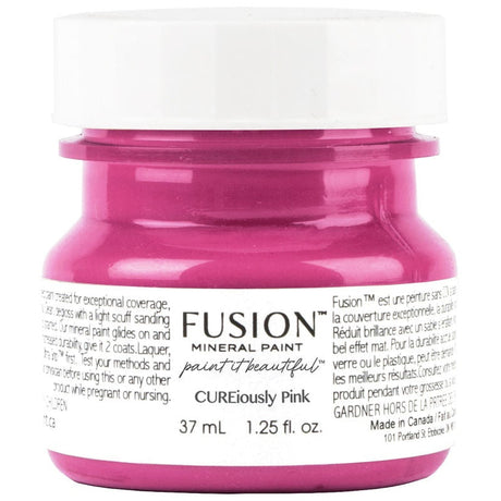 37 mL CUREiously Pink (Limited Release) Fusion Mineral Paint jar with added UV protection.