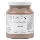 500mL Damask Fusion Mineral Paint jar with matte finish, white label, and black text.