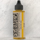 2oz I.O.D. Decor Ink in Turmeric with yellow label and black cap by Iron Orchid Designs.