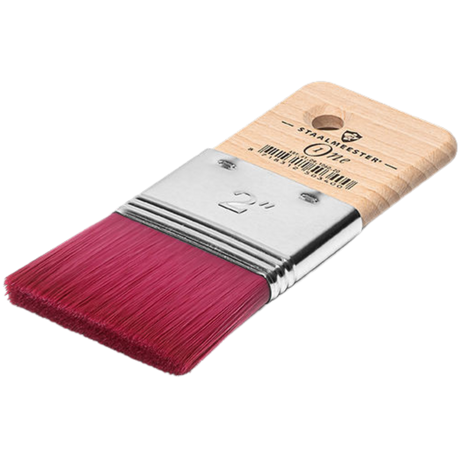 Staalmeester ONE Series 1060 Spalter Paintbrush, 2″, pink bristles, wooden handle.