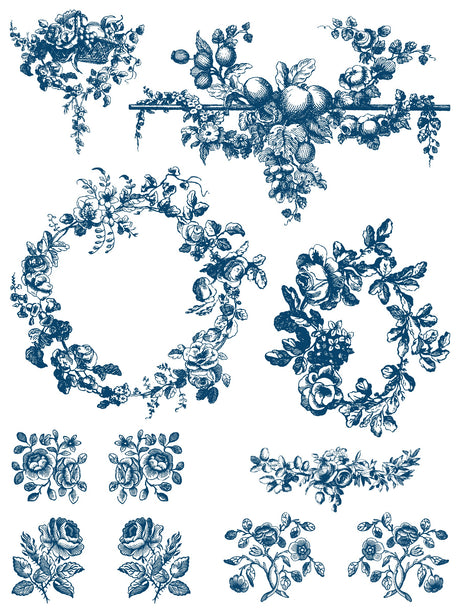 Delft Traditions Azure Paint Inlay by IOD - Iron Orchid Designs @ The Painted Heirloom