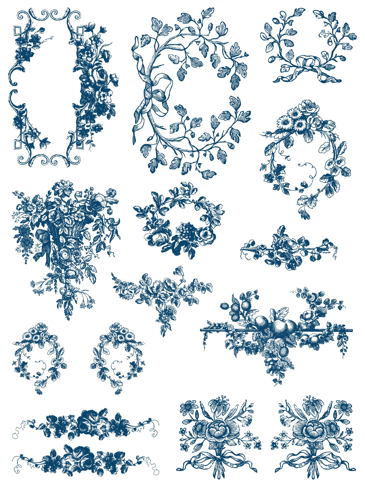 Delft Traditions Azure Paint Inlay by IOD - Iron Orchid Designs @ The Painted Heirloom