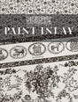 Delft Traditions Noir Paint Inlay by I.O.D. with black and white florals, animals, and Iron Orchid Designs text.