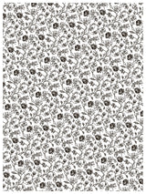 Delft Traditions Noir Paint Inlay by I.O.D., black and white botanical design in Iron Orchid Designs’ style.