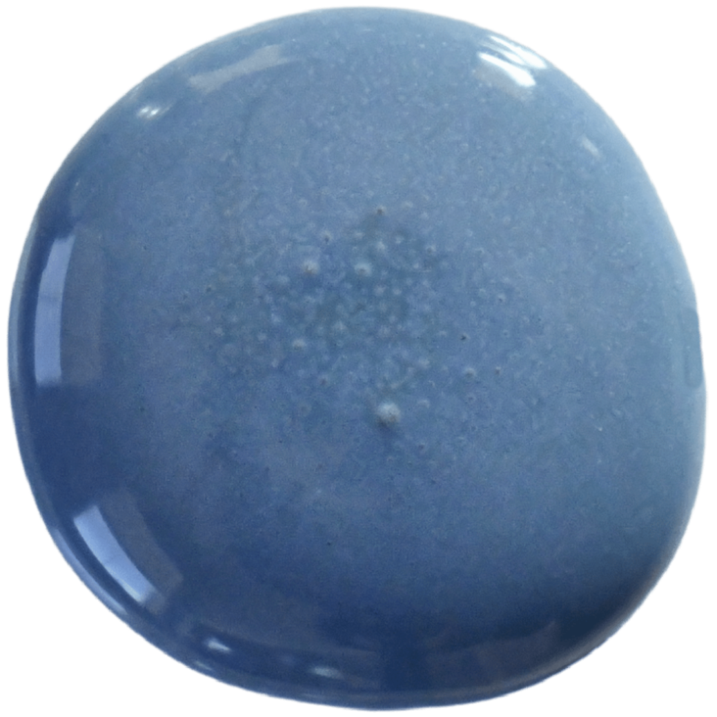 Glossy, speckled blue drop of Denim – Sweet Pickins Milk Paint by Old Fashioned Milk Paint on white.