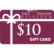 $10 maroon Digital eGift Card with white bow, The Painted Heirloom logo and website at the top.