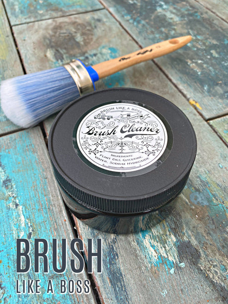 DIY Paint Co. Brush Cleaner removes oil, grease, and paint; made with coconut oil and glycerin.