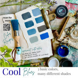 DIY Paint Co. Mixology Lab 8-Color Sampler with brush, can, beads, and flowers displayed on a journal.