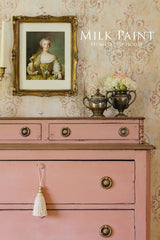 Dusty Rose Milk Paint by Homestead House in a soft matte finish, ideal for vintage furniture projects.