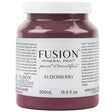500mL jar of Fusion Mineral Paint in Elderberry with matte finish label.