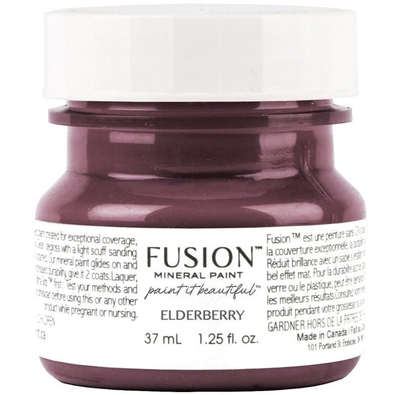 37 mL Elderberry Fusion Mineral Paint, all-in-one acrylic by Fusion, with white label and matte finish.