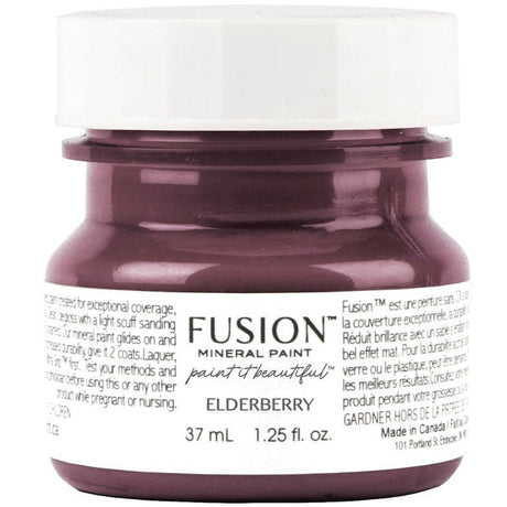37 mL Elderberry Fusion Mineral Paint, all-in-one acrylic by Fusion, with white label and matte finish.