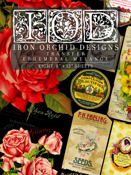 Ephemeral Melange Transfer by IOD - Iron Orchid Designs @ The Painted Heirloom