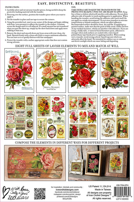 Ephemeral Melange Transfer Set by IOD - Iron Orchid Designs @ Painted Heirloom