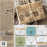 Small box positioned above six labels for use with I.O.D. Ephemeral Type Stamp by Iron Orchid Designs.