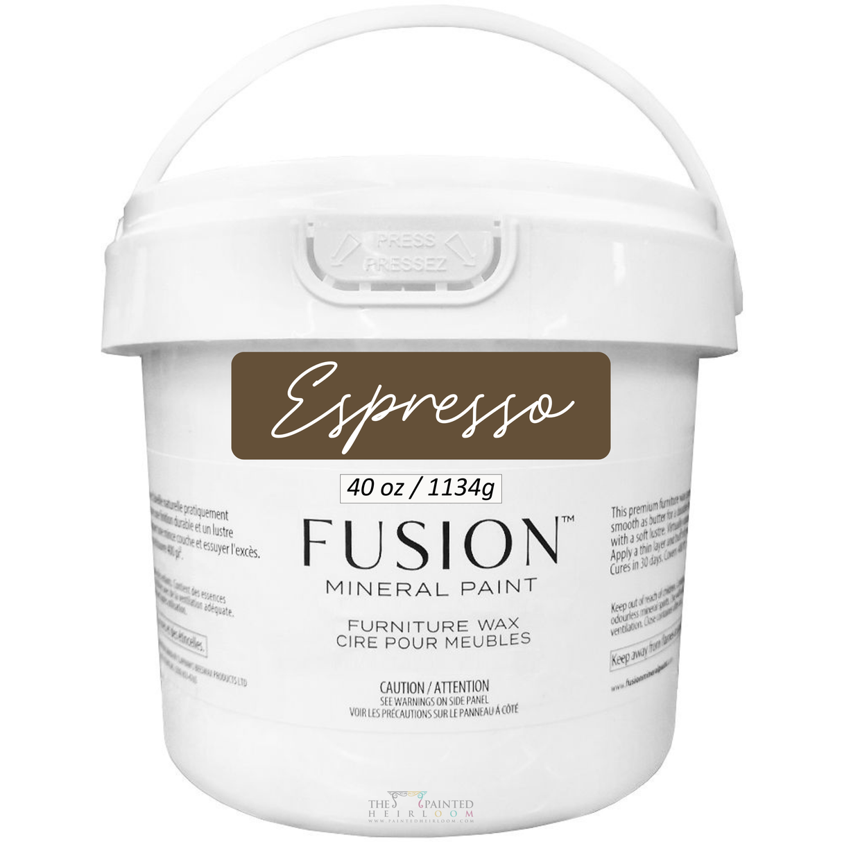 Fusion Mineral Paint Espresso Furniture Wax, complementary to Fusion Espresso paint.