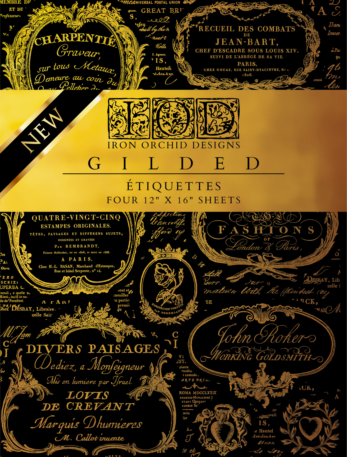 Étiquettes Gilded Transfer by IOD - Iron Orchid Designs @ The Painted Heirloom