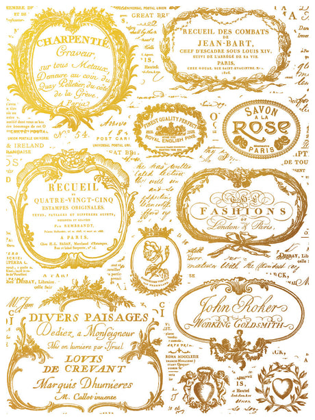 Étiquettes Gilded Transfer by IOD - Iron Orchid Designs @ The Painted Heirloom