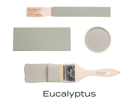 Fusion Mineral Paint Eucalyptus, a muted green color inspired by eucalyptus leaves, by Fusion.