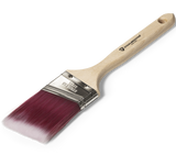 Staalmeester Exquisite Pearl Angled Brush 2040 with maroon bristles and silver ferrule.