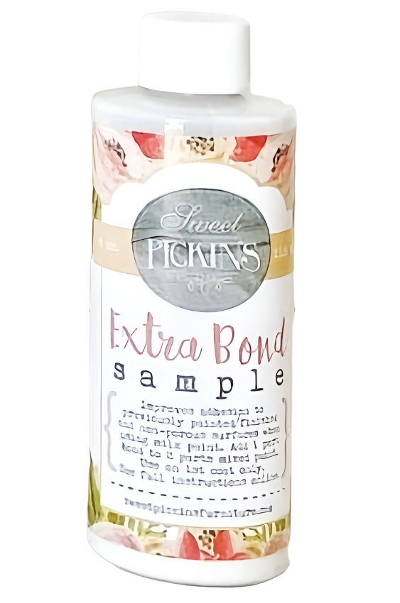 Sweet Pickins Extra Bond floral bottle, Old Fashioned Milk Paint polymer additive for improved adhesion.