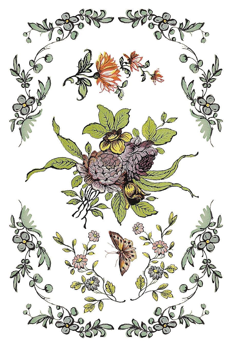Fairytale Florals Transfer by IOD - Iron Orchid Designs @ Painted