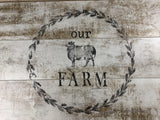 The Farm Animals Stamp by I.O.D. with vintage-style animal designs for rustic or silicone stamping projects.