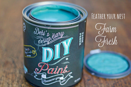 Open Farm Fresh DIY Paint by DIY Paint Co., eco-friendly clay and chalk paint for wood furniture projects.
