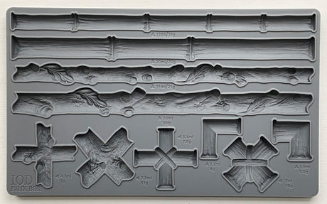 IOD Faux Bois Mould (Retired) by Iron Orchid Designs for making faux wood shapes, suitable for furniture or trim projects.
