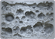 Felicite Mould by IOD with raised floral designs and labeled measurements beside each heritage rose shape.