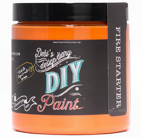 DIY Paint Co. Fire Starter DIY Paint jar in orange shade.