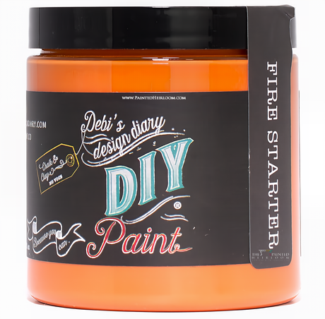 DIY Paint Co. Fire Starter DIY Paint jar in orange shade.