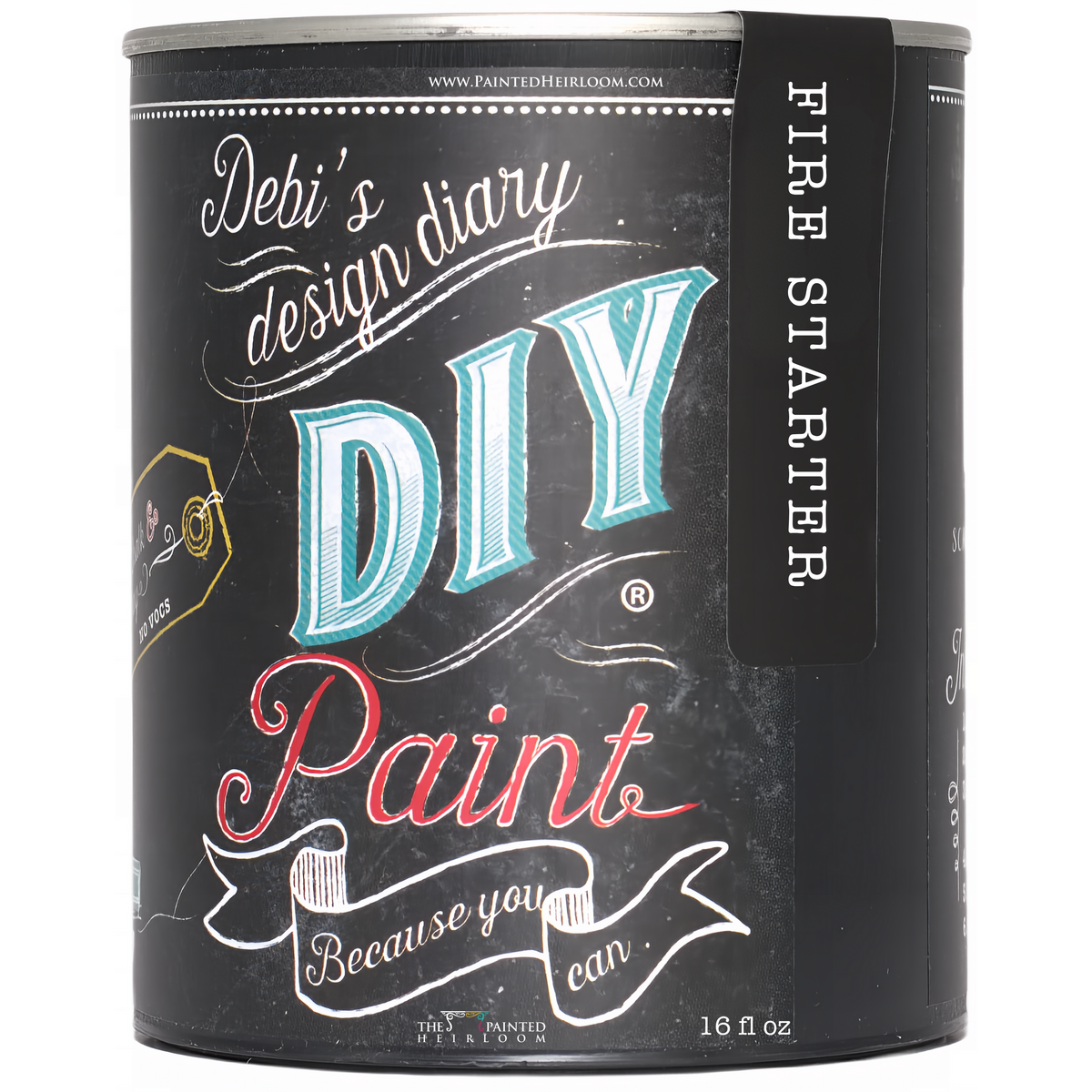 16 fl oz can of Fire Starter DIY Paint by DIY Paint Co.; eco-friendly clay and chalk paint.