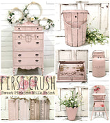 Old Fashioned Milk Paint First Crush, soft pink non-toxic paint for vintage furniture and decor projects.